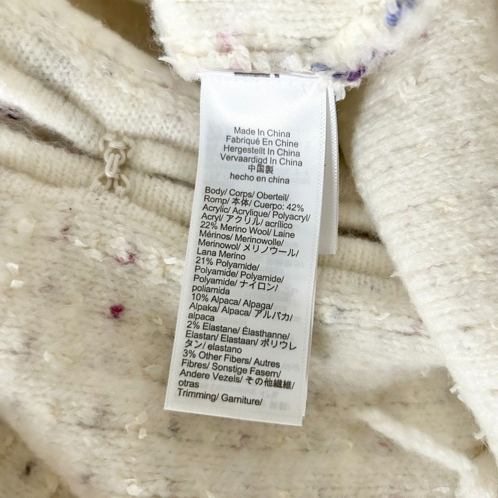NEW J.Crew Cropped Lady Jacket Ivory Confetti Merino Alpaca BV394 Size Medium - Picture 5 of 6